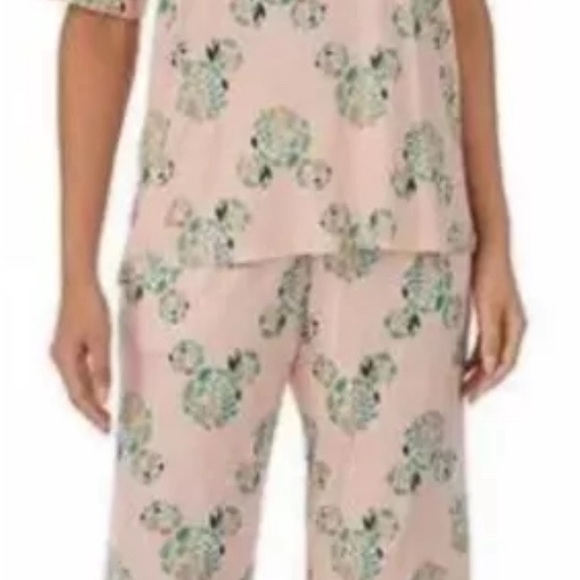 NIP NWT Disney 2 pc Mickey Mouse Capri pajamas PJs womens XS stretchy comfy - Picture 1 of 1